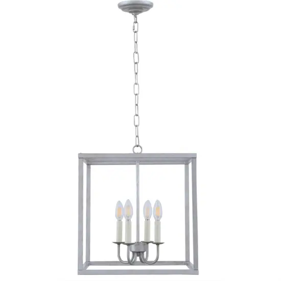 Eclipse 4 light Vintage Silver pendant {3}