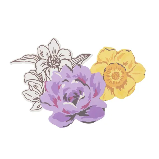 Crate Paper Moonlight Magic Ephemera Die-Cuts 40/Pkg-Florals - Gold Foil {3}