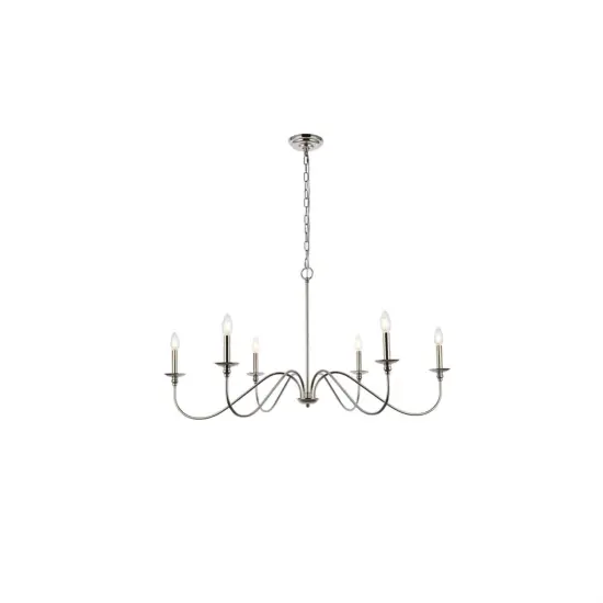 Rohan 42 inch chandelier in polished nickel {1}