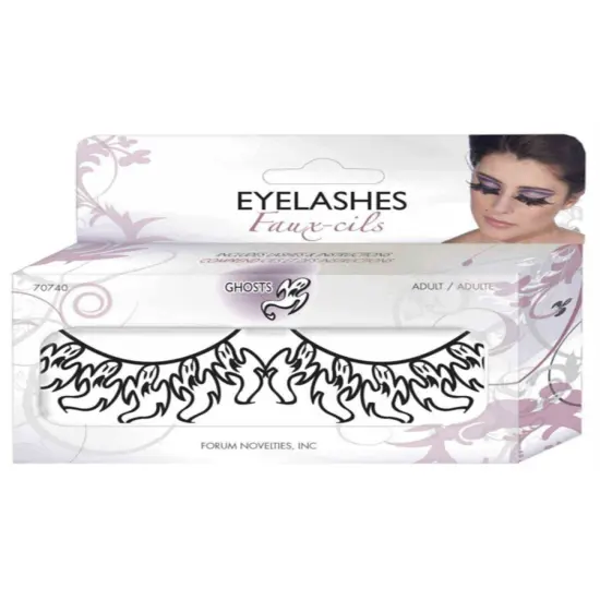 Women'sBlack Ghost Haunted Costume Paper Eyelashes {1}