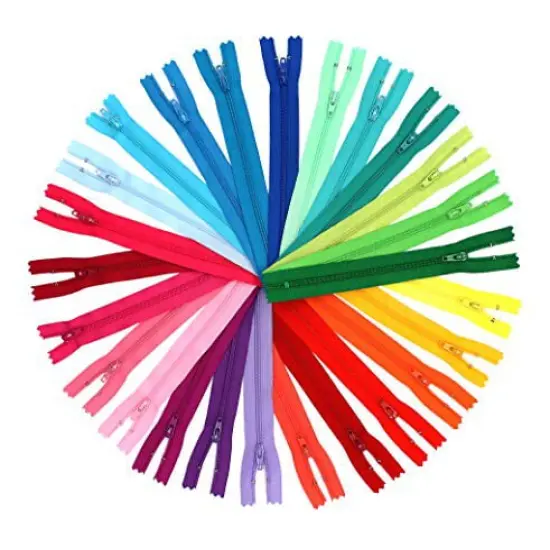 #3 YKK Skirt & Dress Zipper Assortment - Mix of Hot Seasonal Colors for Clothes, Crafts & Sewing Projects - Choose Your Length - Made in The United States (12 Zippers Per Pack) (16" Inches) {1}