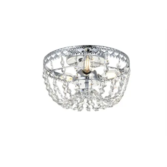 Kylie 10 inch flush mount in chrome {3}
