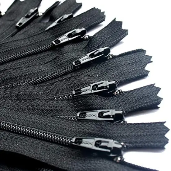 #3 Skirt & Dress Black YKK Coil Closed Bottom Zippers for Sewing Craft & Apparel - Choose Your Length - Made in The United States (100 Zippers Per Pack) (4" Inches) {1}