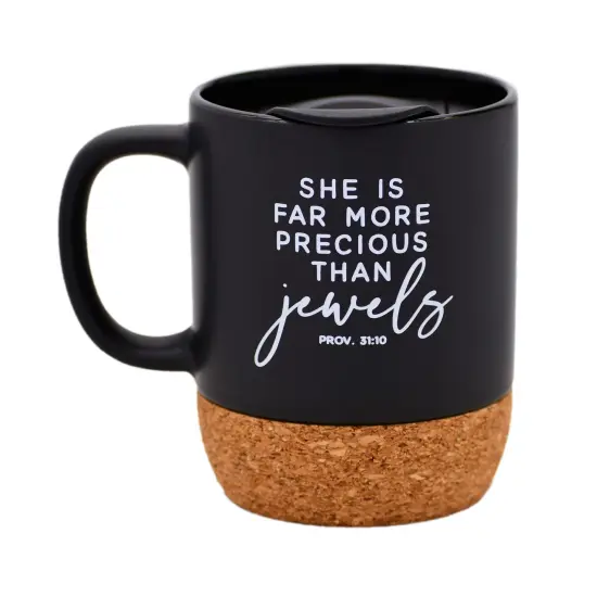 Dexsa You Are Loved Designer Cork Bottom Mug with Lid - 14 oz {6}
