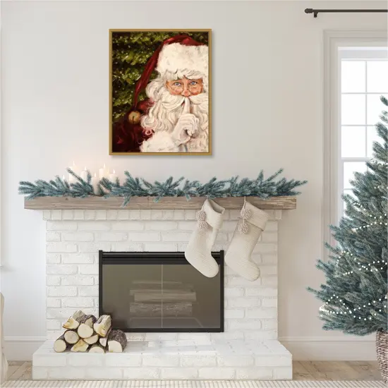 Secret Santa by Patricia Pinto Canvas Art Framed {6}