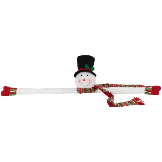 Northlight Plush Snowman Hugging Christmas Tree Topper - 45" - Unlit White {1}