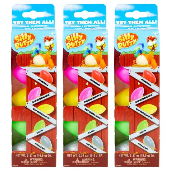 Silly Putty Eggs Party Pack, 5 Per Pack, 3 Packs {1}
