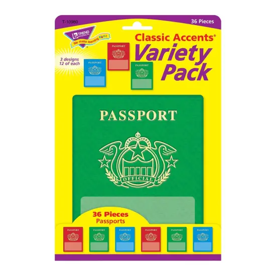 Passports Classic Accents&reg; Variety Pack, 36 Per Pack, 3 Packs {2}