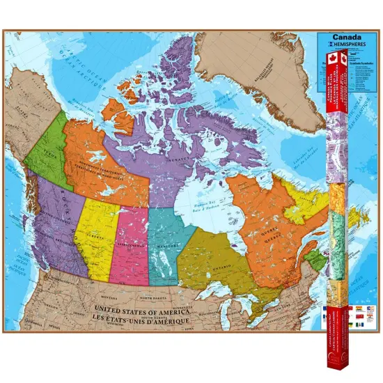 Laminated Map, Canada, 47" x 38" {1}