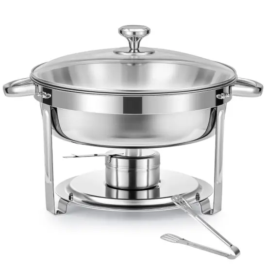 WILPREP 6qt Chafing Dish Buffet Set Stainless Steel Food Warmer for Parties {3}