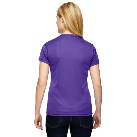 A4&reg; Ladies Cooling Performance Crewneck Short Sleeve T-Shirt Purple {5}