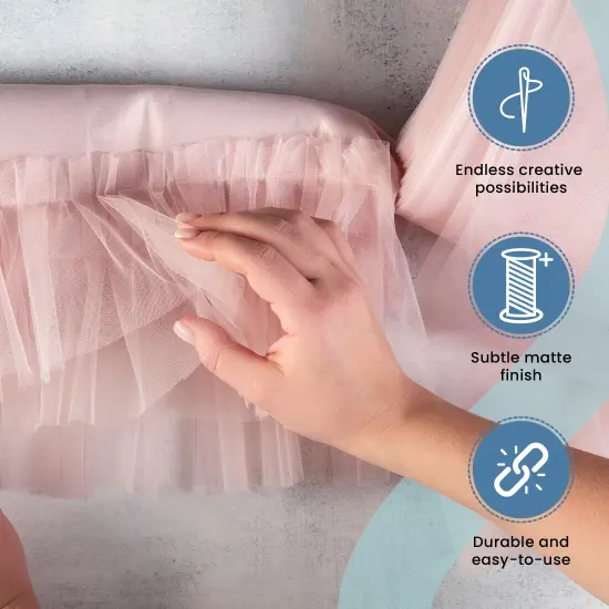 Pack of 96 Decorative Matte Tulle Spool of 6 Inch X 25 Yards Pink {5}