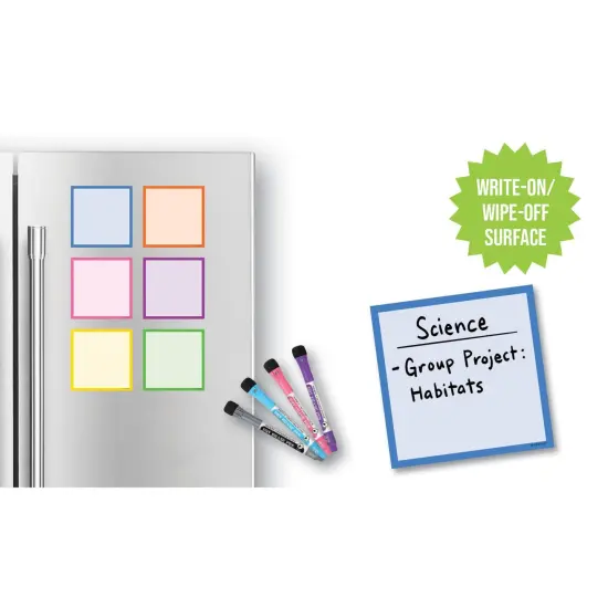Colorful Dry-Erase Magnetic Square Notes {2}