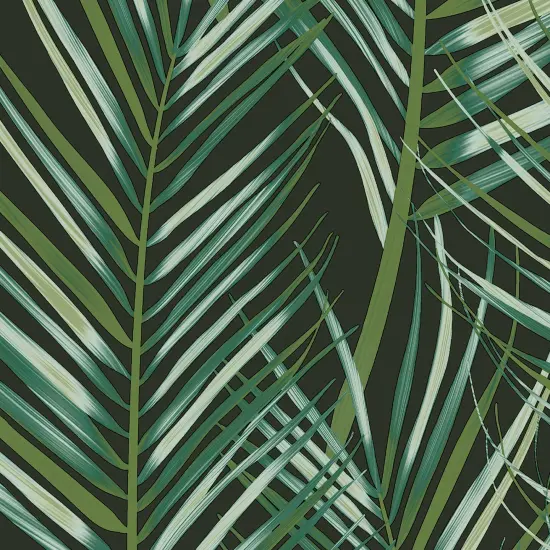 Transform Black and Green Palm Peel and Stick Wallpaper {4}