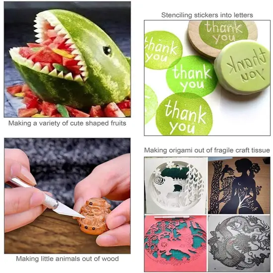 23 Pieces Craft Knife Precision Hobby Knife Kit, 1 Exacto Knife with 20 Spare Art Knife Blades for Art, Scrapbooking, Stencil {2}