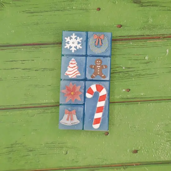 Christmas Wax Melt Snap Bar Silicone Mold {2}