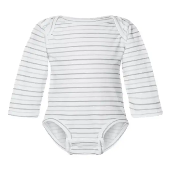 Rabbit Skins&reg; Infant Classic Jersey Long Sleeve Bodysuit Shadow Stripe {2}