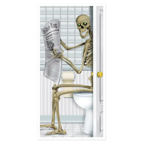 Beistle - Skeleton Restroom Door Cover - 5' x 30" - 12 Pack {1}