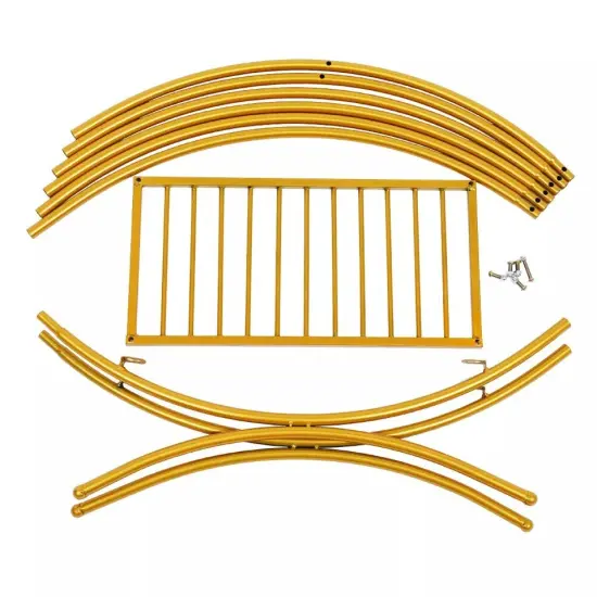 Metal Round Arch Wedding Flower Cake Stand Gold Hoop Backdrop Frame Balloon Rack {2}