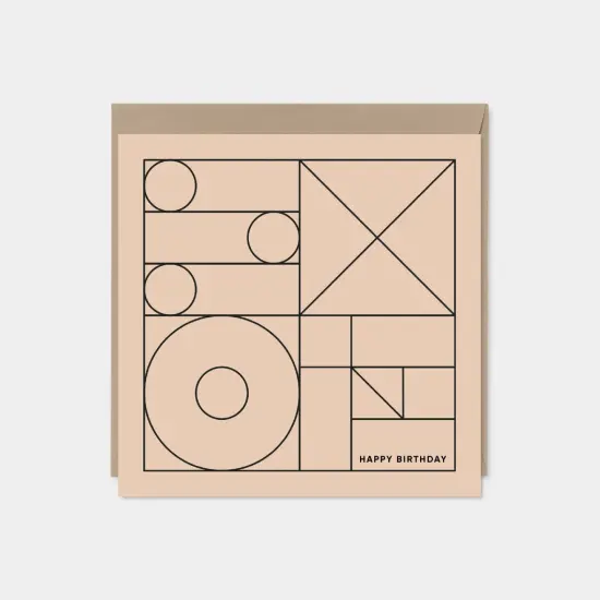 Geo Modern Line Art Card VI, Minimalist {1}