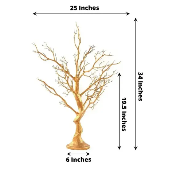 34" Gold MANZANITA TREE with Garlands Wedding Party CENTERPIECES {3}