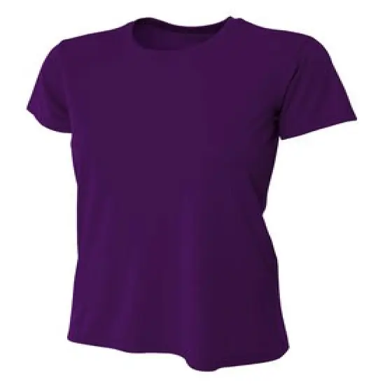 A4&reg; Ladies Cooling Performance Crewneck Short Sleeve T-Shirt Purple {1}