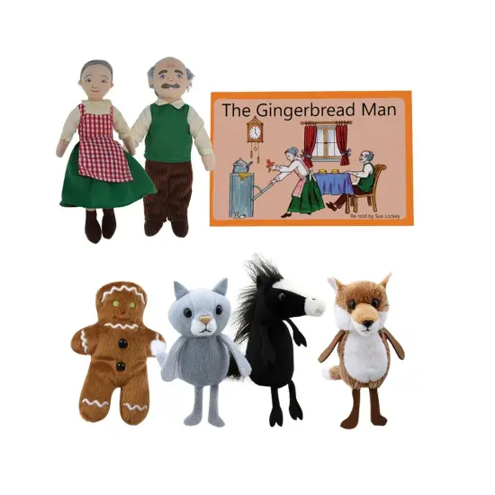 The Gingerbread Boy Finger Puppets and Book Set {1}