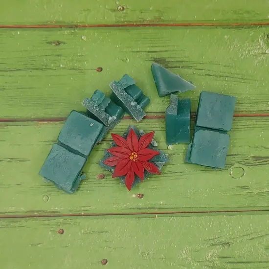 Poinsettia Wax Melt Snap Bar Silicone Mold {3}