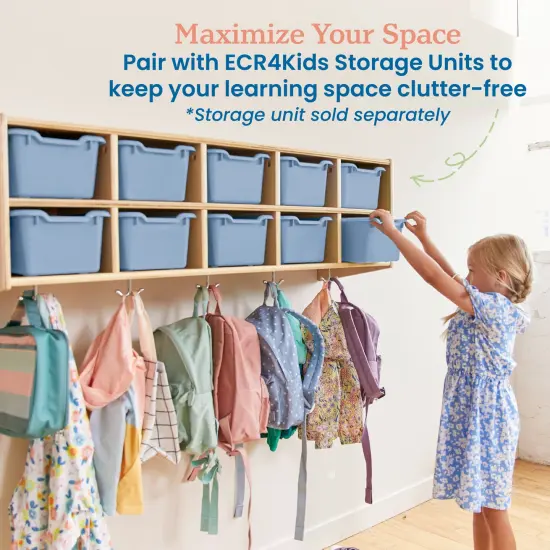 Scoop Front Storage Bins, Multipurpose Organization, 10-Pack Powder Blue {5}