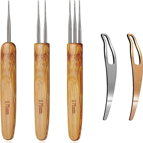 Dreadlock Crochet Hook for Hair, Loc Needle for Dreads, Dreadlocks Crochet Needle, Interlocking Tool for Locs, Braid Craft(0.75Mm) {2}