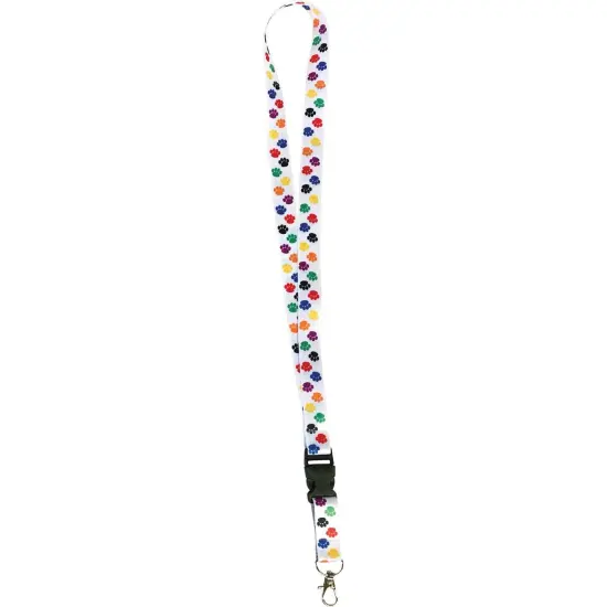 Colorful Paw Print Lanyard, Pack of 6 {2}