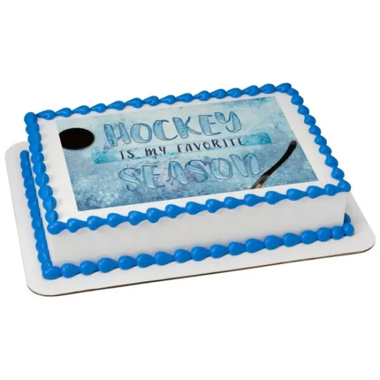 Hockey is My Favorite Season PhotoCake® Edible Image 1/4 sheet {1}