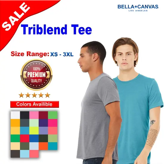 BELLA + CANVAS&reg; Triblend Crewneck Short Sleeve Tee Olive Triblend {2}