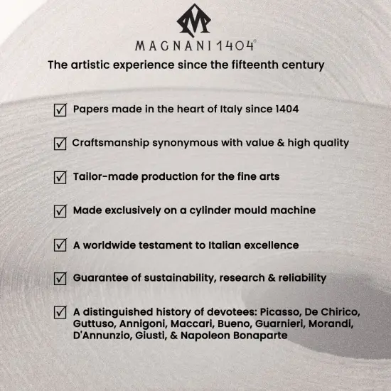 Magnani 1404 Arte Moderna Mixed Media Pad, 140 lb (300gsm), 100% Cotton, Extra White, Vegan-Sized Mixed Media Paper for Wet and Dry Art, Absorbent, Acid-Free and UV Resistant {7}