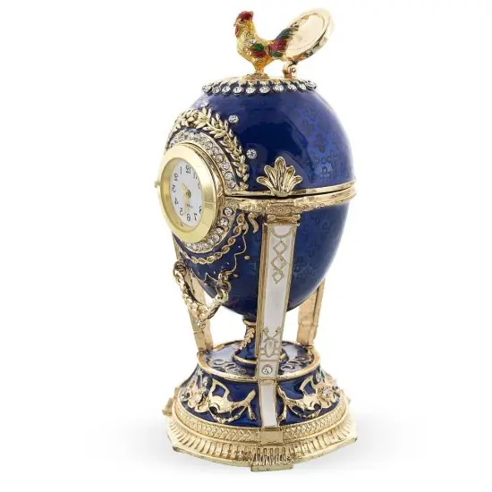1900 Cockerel Royal Imperial Easter Egg in Blue {1}