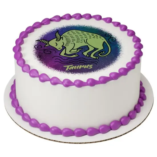 Taurus Edible Cake Topper Image 7.5" Round {1}
