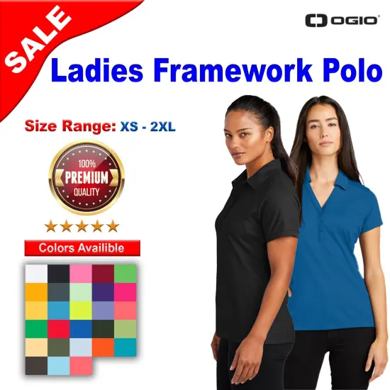 OGIO&reg; Ladies Framework Polo Diesel Grey {2}