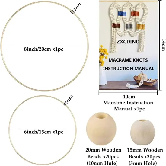 Macrame Cord with Wooden Beads {4}