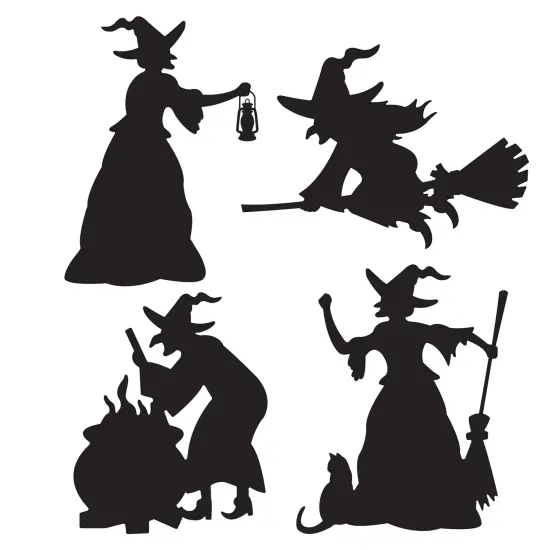 Beistle - Witch Silhouettes - 8&frac34;"-12&frac34;" - 12 Pack {1}