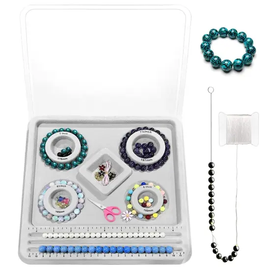 The Design Bracelet Bead Board with Clear Cover for Jewelry Bracelet Making Supplies {2}