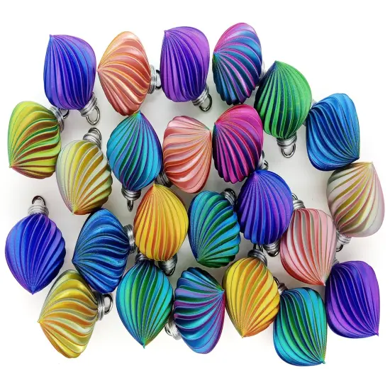 20 Multicolor Small Ornaments for Miniature Christmas Trees, Mixed Colors, about 1 inch tall, Adorabilities {5}