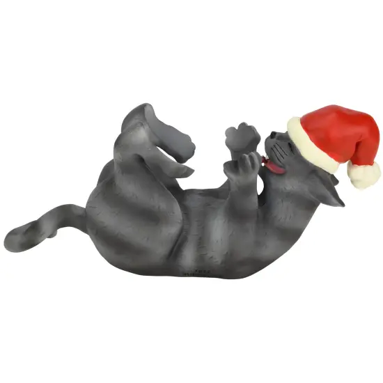 Tree Buddees Black or Orange Cat Yarn Holder / Christmas Ornament Display Holder 10" x 4.5" Black cat {3}