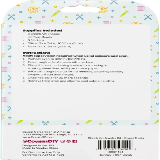 CousinDIY Shrink Art Kit-Sweet Treats {3}