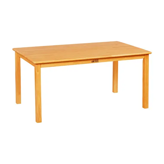 30in x 48in Rectangular Hardwood Table with 22in Legs, Kids Furniture Honey {7}
