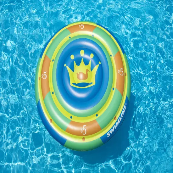 Swim Central Inflatable High Roller Chip Island Lounge Pool Float Ages 13 and Up - 60" Green {3}