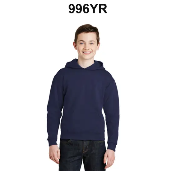 JERZEES&reg; Youth Nublend Pullover Hooded Sweatshirt Charcoal grey {3}