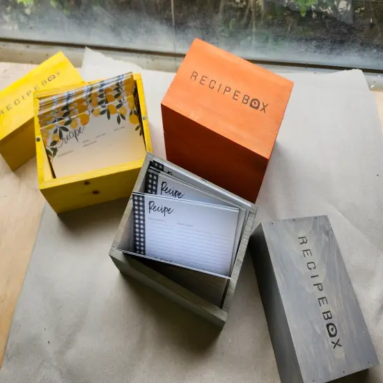 Wooden Recipe Box {3}