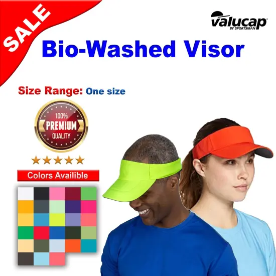 Valucap&reg; Bio-Washed Visor Orange {2}