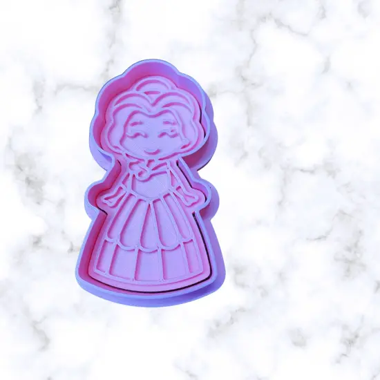 fairy Tale Princess andPrincess friends and Carriage Cookie cutter and stamps fondant cutter 5 princess {1}