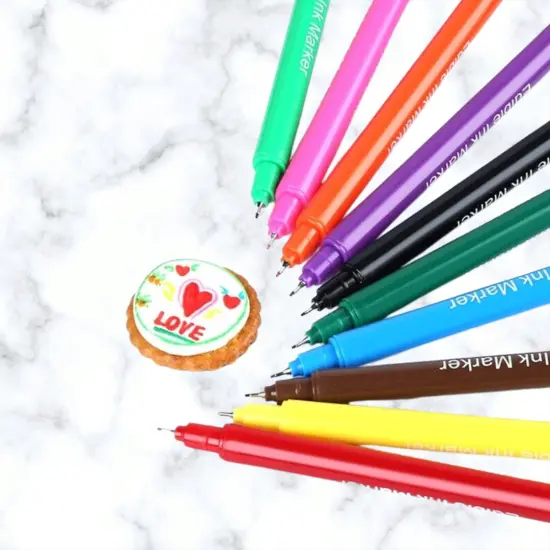 10 PCS Food Coloring Marker Double Sided Food Coloring Pen with Fine & Thick Tip {4}